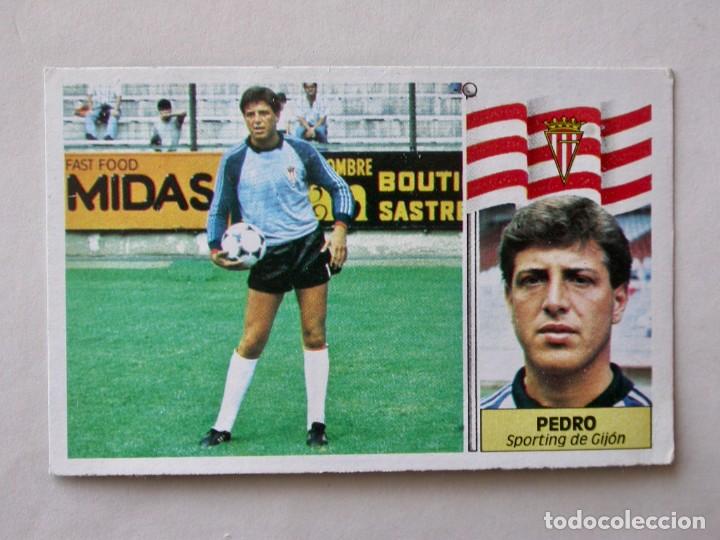 Cromos de f&uacute;tbol: PEDRO DEL SPORTING DE EDICIONES ESTE 86-87, DESPEGADO (C) - Foto 1