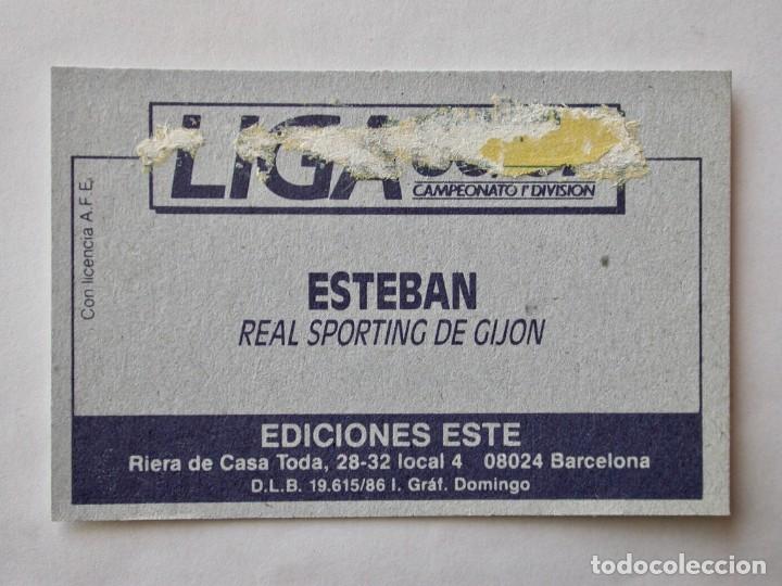 Cromos de f&uacute;tbol: ESTEBAN DEL SPORTING DE EDICIONES ESTE 86-87, DESPEGADO (C) - Foto 2