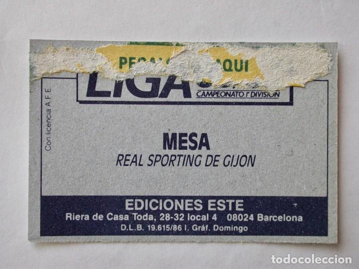 Cromos de f&uacute;tbol: MESA DEL SPORTING DE EDICIONES ESTE 86-87, DESPEGADO (C) - Foto 2