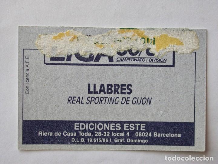 Cromos de f&uacute;tbol: LLABRES DEL SPORTING DE EDICIONES ESTE 86-87, NUNCA PEGADO (C) - Foto 2