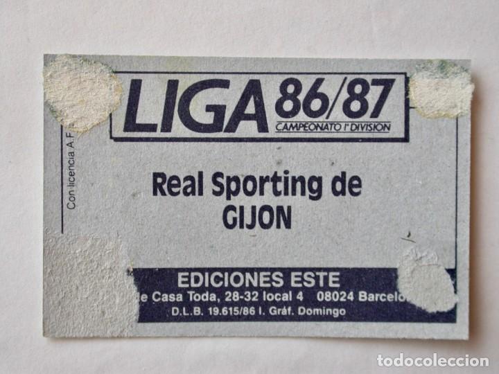 Cromos de f&uacute;tbol: ALINEACI&Oacute;N DEL SPORTING DE EDICIONES ESTE 86-87, DESPEGADO (C) - Foto 2