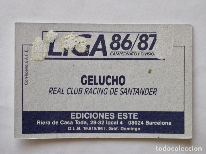 Cromos de f&uacute;tbol: GELUCHO DEL RACING DE EDICIONES ESTE 86-87, DESPEGADO (C) - Foto 2