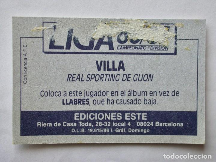 Cromos de f&uacute;tbol: VILLA COLOCA DEL SPORTING DE EDICIONES ESTE 86-87, DESPEGADO (C) - Foto 2