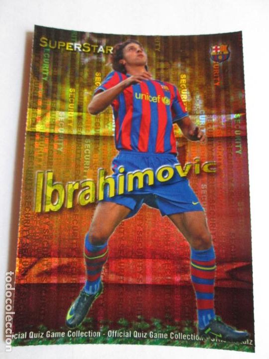 Cromos de Fútbol Ibrahimovic Superstar Brillo Liso Las Fichas Quiz Liga 2009-10