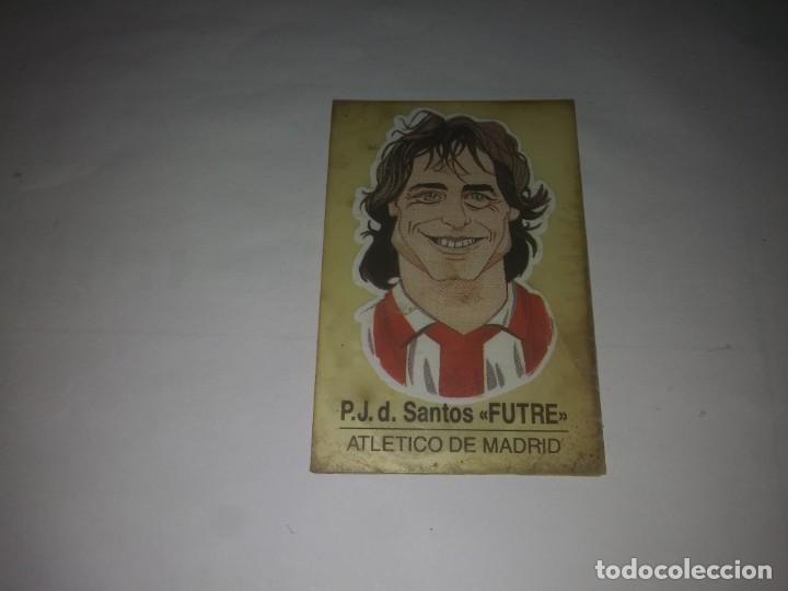 Cromos de F&uacute;tbol: Santos Futre Atl&eacute;tico Madrid N&deg; 28 BOLLYCAO CARICATURAS de FUTBOLISTA FAMOSOS pegatina cromo futbol