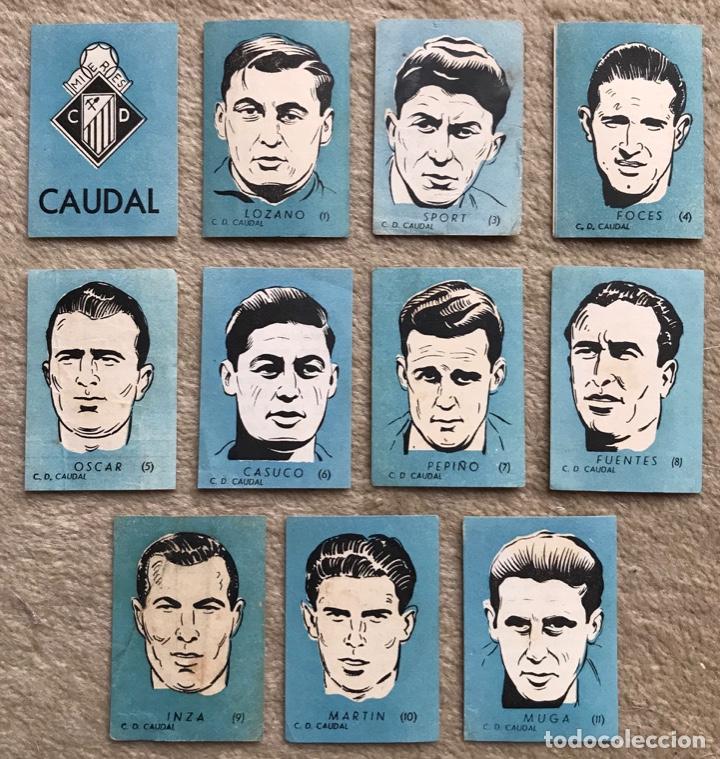 Figurine di Calcio: Lote 11 cromos del caudal de Mieres - Futbol - Asturias - Chocolates el lince y madam - Torrente