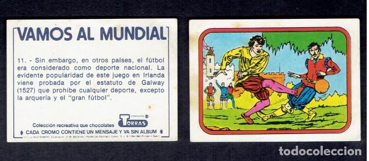 Cromos de f&uacute;tbol: Lote de cromos Vamos al mundial - Editados por Chocolates Torras en 1982