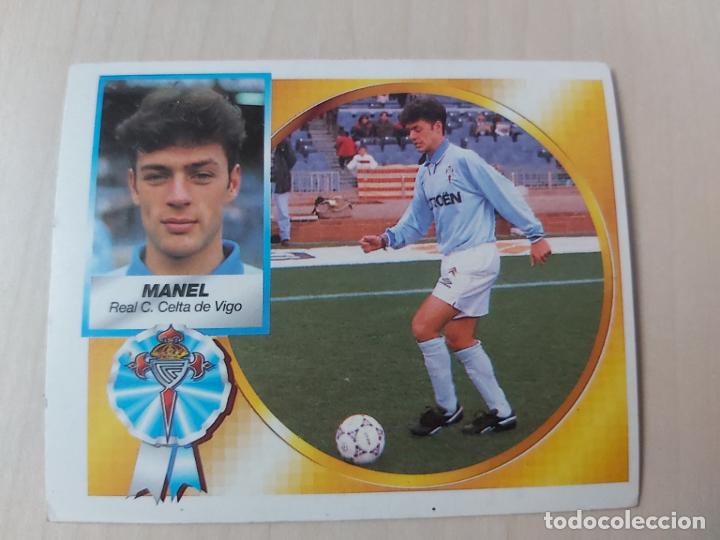 Cromos de f&uacute;tbol: MANEL - ESTE 94 95 ERROR IMPRESION TRASERA PLATEADA CROMO - Foto 2