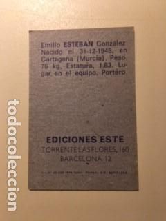 Cromos de f&uacute;tbol: ESTE 74-75 ESTEBAN IMPECABLE NUNCA PEGADO - Foto 2