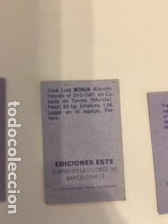 Cromos de f&uacute;tbol: ESTE 74-75 BORJA NUNCA PEGADO - Foto 2