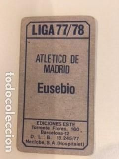 Cromos de f&uacute;tbol: ESTE 77-78 EUSEBIO NUNCA PEGADO - Foto 2