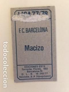Cromos de f&uacute;tbol: ESTE 77-78 MACIZO DESPEGADO - Foto 2