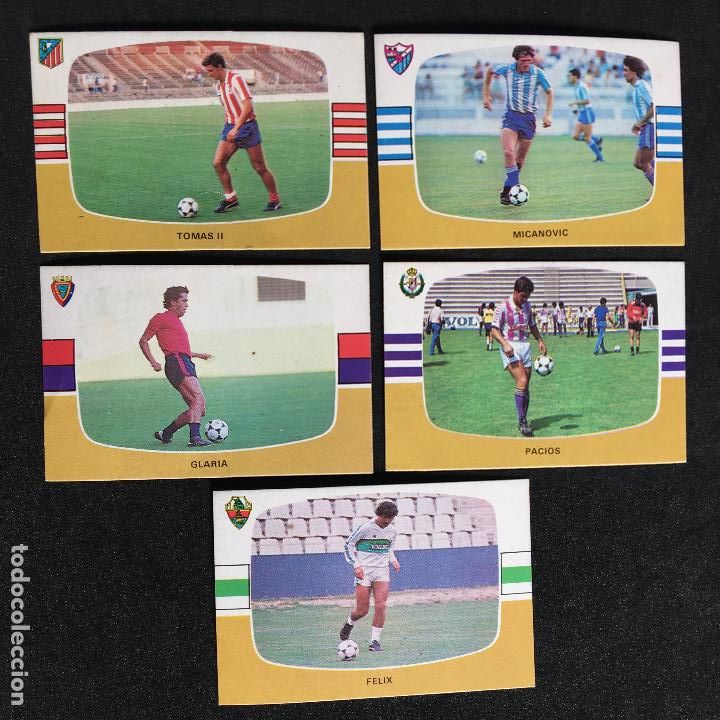 Cromos de F&uacute;tbol: 5 cromos cano liga 84-85 1984-1985 Tomas II-Micanovic-Pacios-Glaria-Felix ultimos fichajes