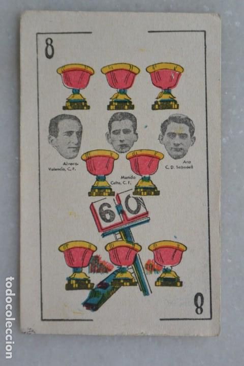 Cromos de f&uacute;tbol: CROMO CARTA FUTBOL ALVARO MUNDO Y ARA. BARAJA DEPORTIVA UNIVERSO
