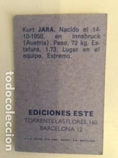 Cromos de f&uacute;tbol: ESTE 74-75 JARA IMPECABLE NUNCA PEGADO - Foto 2