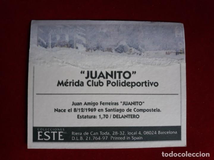 Cromos de f&uacute;tbol: LIGA ESTE 1997 1998 BAJA JUANITO MERIDA VENTANILLA - Foto 2