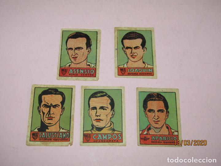Figurine di Calcio: Antiguo Lote de 5 Cromos de Futbol &Aacute;lbum CROMOS CULTURA de Editorial BRUGUERA - A&ntilde;o 1941-42