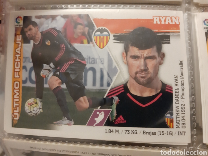 Cromos de f&uacute;tbol: EDICIONES ESTE 2015 2016 VALENCIA RYAN FICHAJE - Foto 1