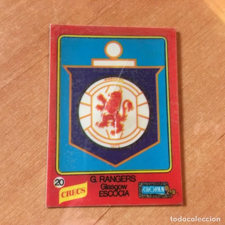 Cromos de F&uacute;tbol: Antiguo Cromo Pl&aacute;stico Crecs Cropan n&ordm; 20 de - Escudos Futbol Grandes Equipos de Europa -