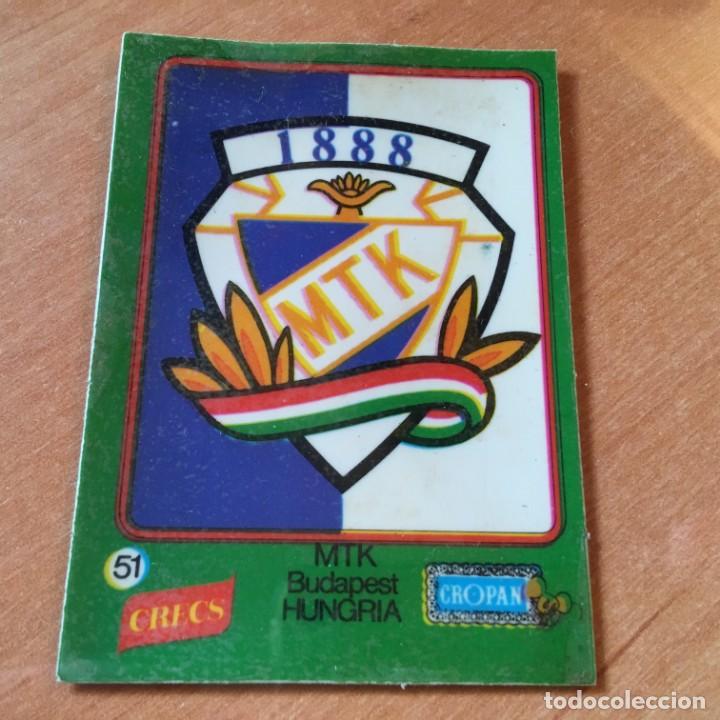 Cromos de F&uacute;tbol: Antiguo Cromo Pl&aacute;stico Crecs Cropan n&ordm; 51 de - Escudos Futbol Grandes Equipos de Europa -