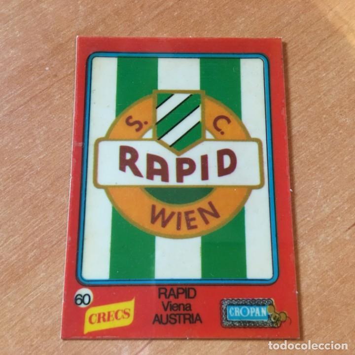 Cromos de F&uacute;tbol: Antiguo Cromo Pl&aacute;stico Crecs Cropan n&ordm; 60 de - Escudos Futbol Grandes Equipos de Europa -