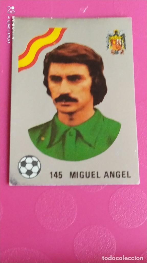 Fu&szlig;ball-Sticker: 145 MIGUEL ANGEL ADHESIVO PLATA SELECCION REAL MADRID MAGA 78 79 1978 1979 NUEVO