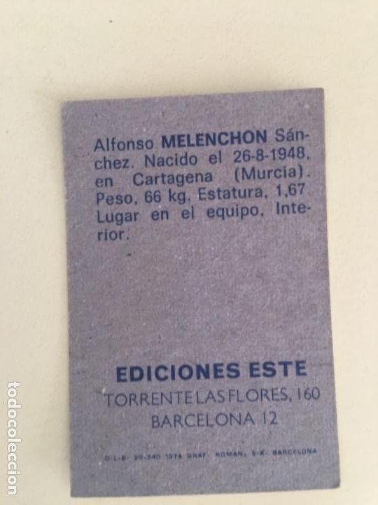 Cromos de f&uacute;tbol: Este 74-75 Melench&oacute;n impecable nunca pegado - Foto 2