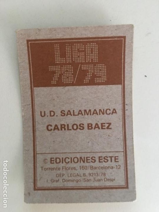 Cromos de f&uacute;tbol: Este 78-79 B&aacute;ez nunca pegado - Foto 2