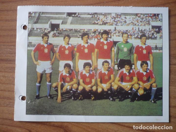Cromos de f&uacute;tbol: FICHA CROMO ESTRELLAS DEL MUNDIAL ESPA&Ntilde;A 82 BRUGUERA 42 ALINEACION CHECOSLOVAQUIA 18 x 13 cm 1982
