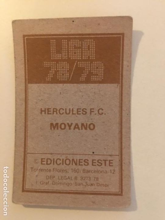 Cromos de f&uacute;tbol: Este 78-79 Moyano nunca pegado - Foto 2