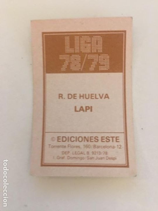 Cromos de f&uacute;tbol: Este 78-79 Lapi nunca pegado - Foto 2