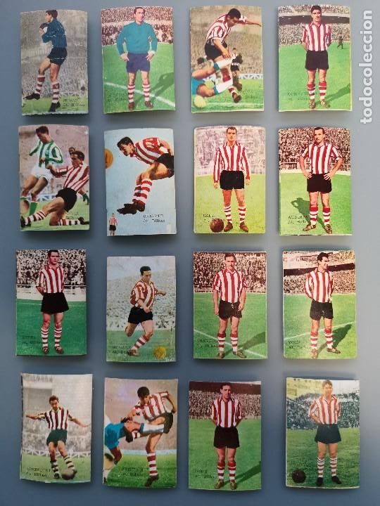 Cromos de f&uacute;tbol: LOTE COMPLETO 16 CROMOS ATHLETIC ATLETICO BILBAO 1965 1966 65 66 EDIC FHER FUTBOL LIGA BUENA CONSERV