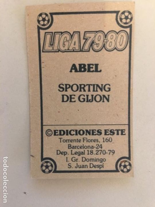 Cromos de f&uacute;tbol: Este 79-80 Abel nunca pegado - Foto 2