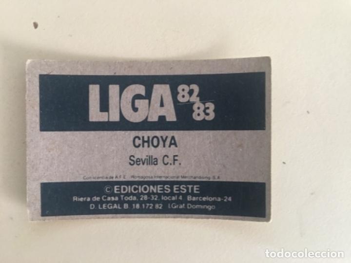 Cromos de f&uacute;tbol: Este 82-83 Choya nunca pegado - Foto 2