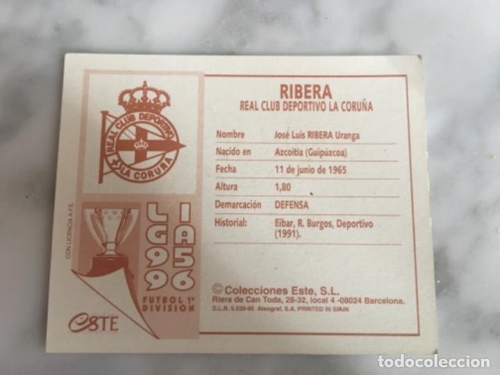 Cromos de f&uacute;tbol: Este 95-96 Ribera nunca pegado - Foto 2