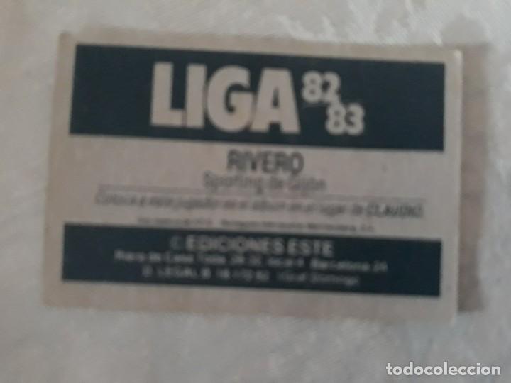 Cromos de f&uacute;tbol: RIVERO COLOCA DEL SPORTING NUNCA PEGADO DE EDICIONES ESTE 82-83 - Foto 2