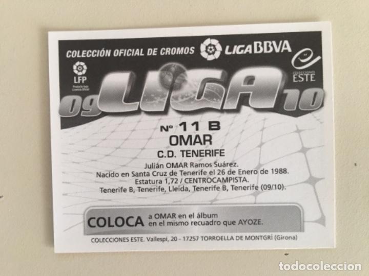 Cromos de f&uacute;tbol: Este 09-10 Omar nunca pegado - Foto 2