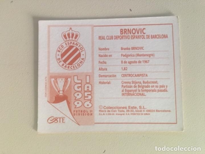 Cromos de f&uacute;tbol: Este 95-96 Brnovic nunca pegado - Foto 2
