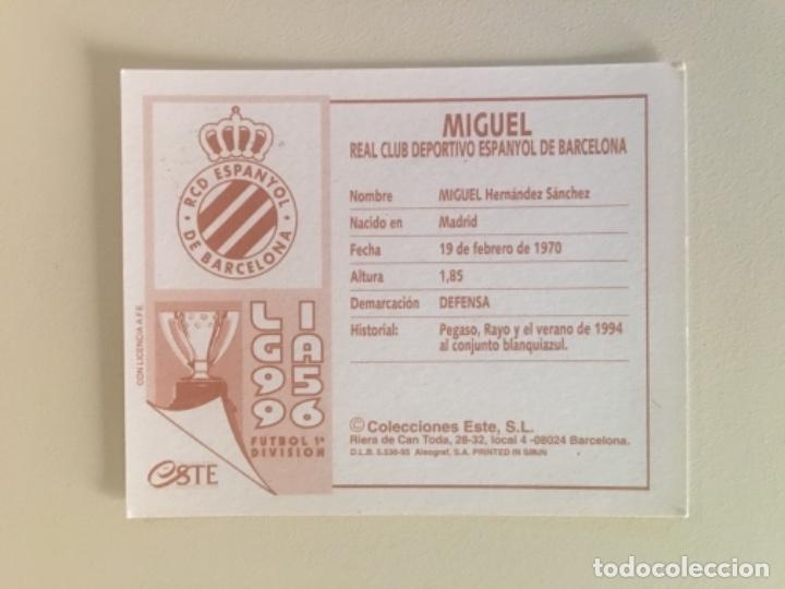 Cromos de f&uacute;tbol: Este 95-96 Miguel nunca pegado - Foto 2