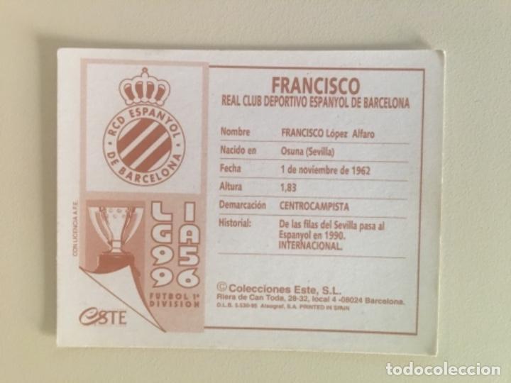 Cromos de f&uacute;tbol: Este 95-96 Francisco nunca pegado - Foto 2