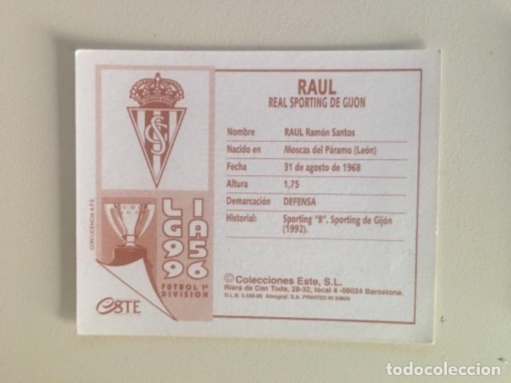 Cromos de f&uacute;tbol: Este 95-96 Ra&uacute;l nunca pegado - Foto 2