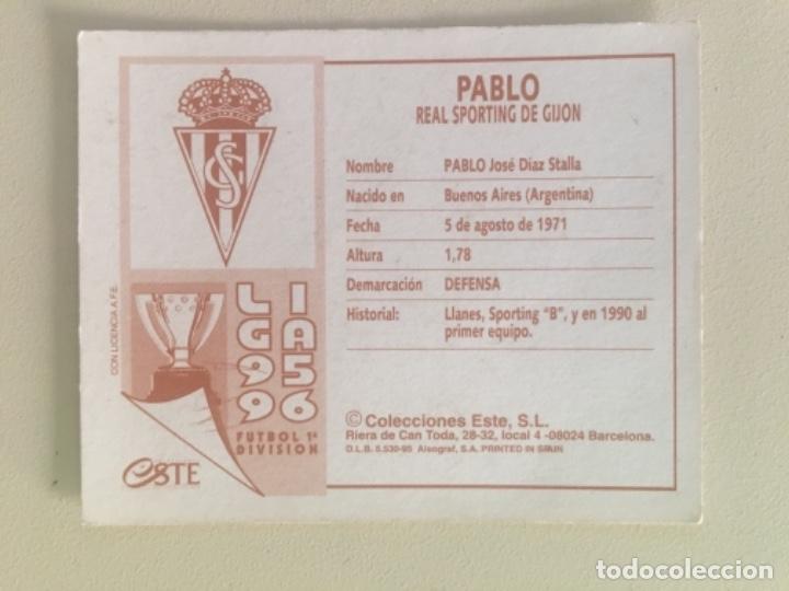 Cromos de f&uacute;tbol: Este 95-96 Pablo nunca pegado - Foto 2