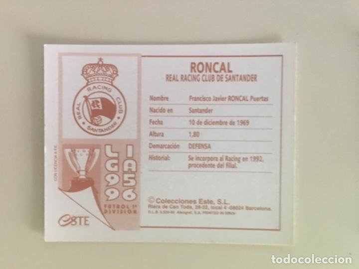 Cromos de f&uacute;tbol: Este 95-96 Roncal nunca pegado - Foto 2