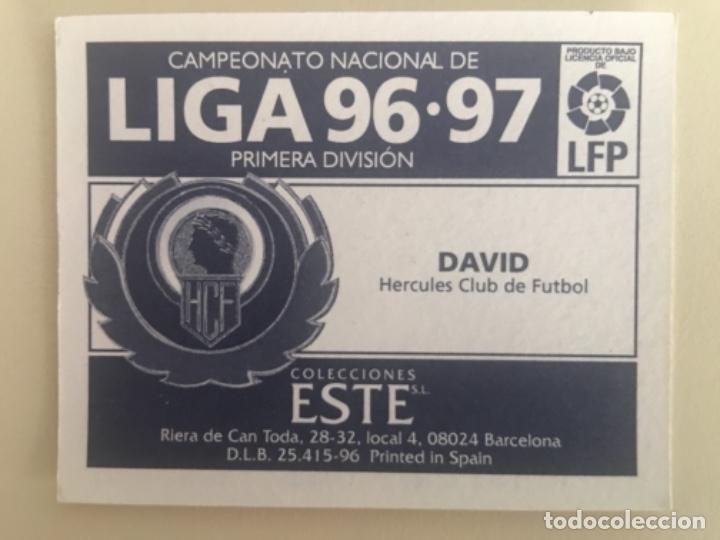 Cromos de f&uacute;tbol: Este 96-97 David nunca pegado - Foto 2