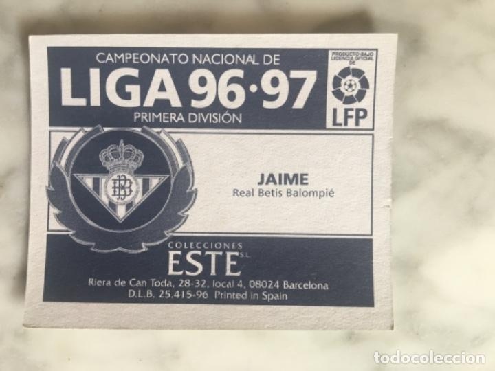 Cromos de f&uacute;tbol: Este 96-97 Jaime nunca pegado - Foto 2