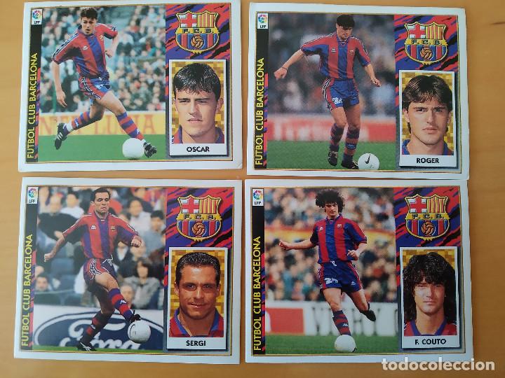 Cromos de f&uacute;tbol: LOTE 4 CROMOS FUTBOL, LIGA 97-98. FUTBOL CLUB BARCELONA. COLECCIONES ESTE. NUNCA PEGADOS, VER FOTOS
