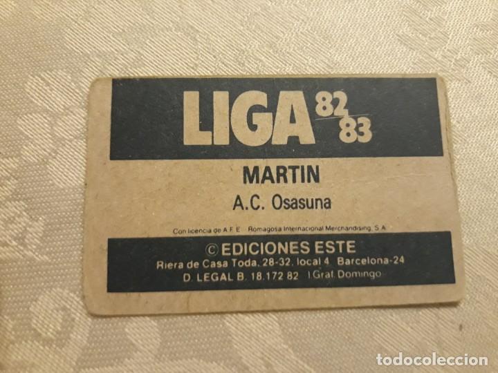 Cromos de f&uacute;tbol: MART&Iacute;N OSASUNA NUNCA PEGADO DE EDICIONES ESTE 82-83 - Foto 2