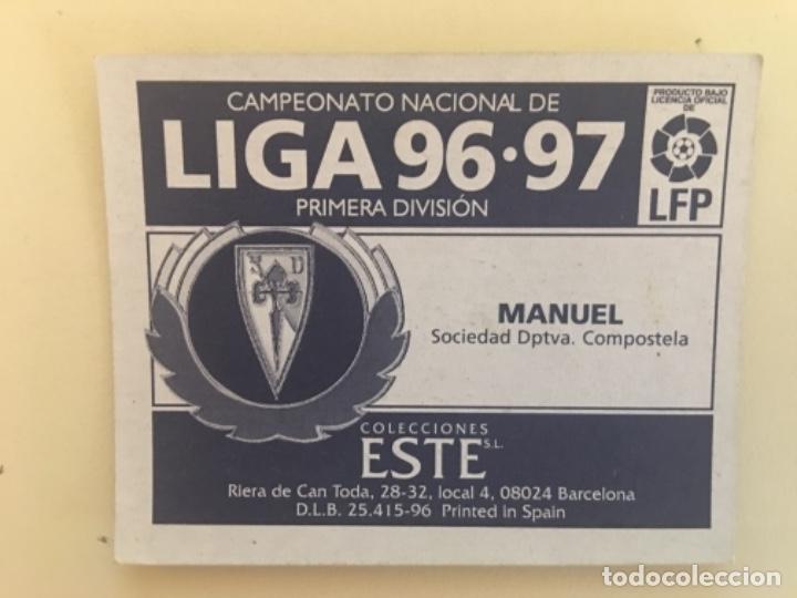 Cromos de f&uacute;tbol: Este 96-97 Manuel nunca pegado - Foto 2