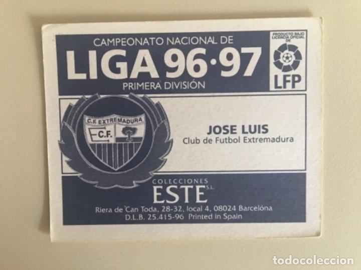 Cromos de f&uacute;tbol: Este 96-97 Jos&eacute; Luis nunca pegado - Foto 2
