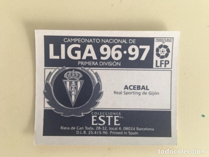 Cromos de f&uacute;tbol: Este 96-97 Acebal nunca pegado - Foto 2